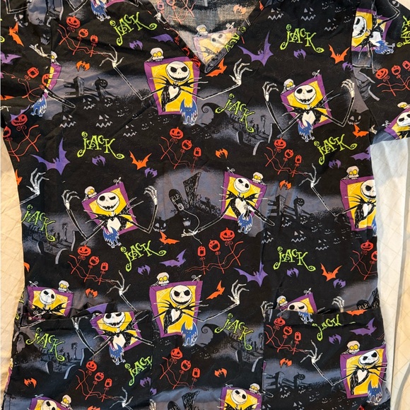Disney Other - Jack Skellington scrub top